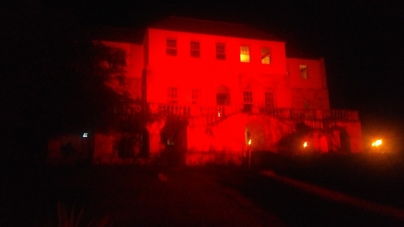 Quite a creepy picture of the haunted Rose Hall Great House in Montego