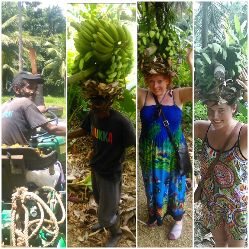 Clearly, they're bananas. Emma's top 3 things to do in Montego Bay, - Learning to carry bananas on her head.