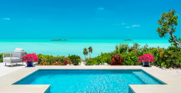 Patio sofas at the Island Villa; one of our most exclusive Turks and Caicos Rentals