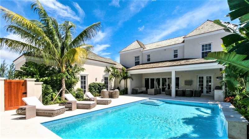 Perfect pool views from the terrace of the Albany Royal Vill